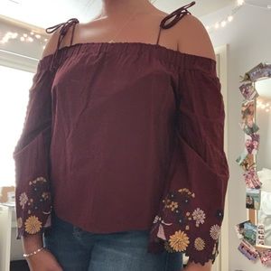 Top shop tie long sleeve